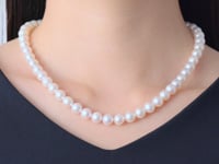 テリ評価85点・15万円以内で叶える、ワンランク上の美しさ / 越物アコヤ本真珠ネックレス 7.5-8.0mm